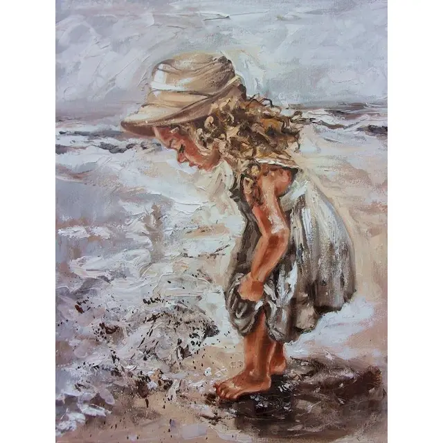GATYZTORY DIY Painting By Numbers Girl in White Figure Picture HandPainted Oil Painting Acrylic Painting Unique Gift Home Decora 9912783