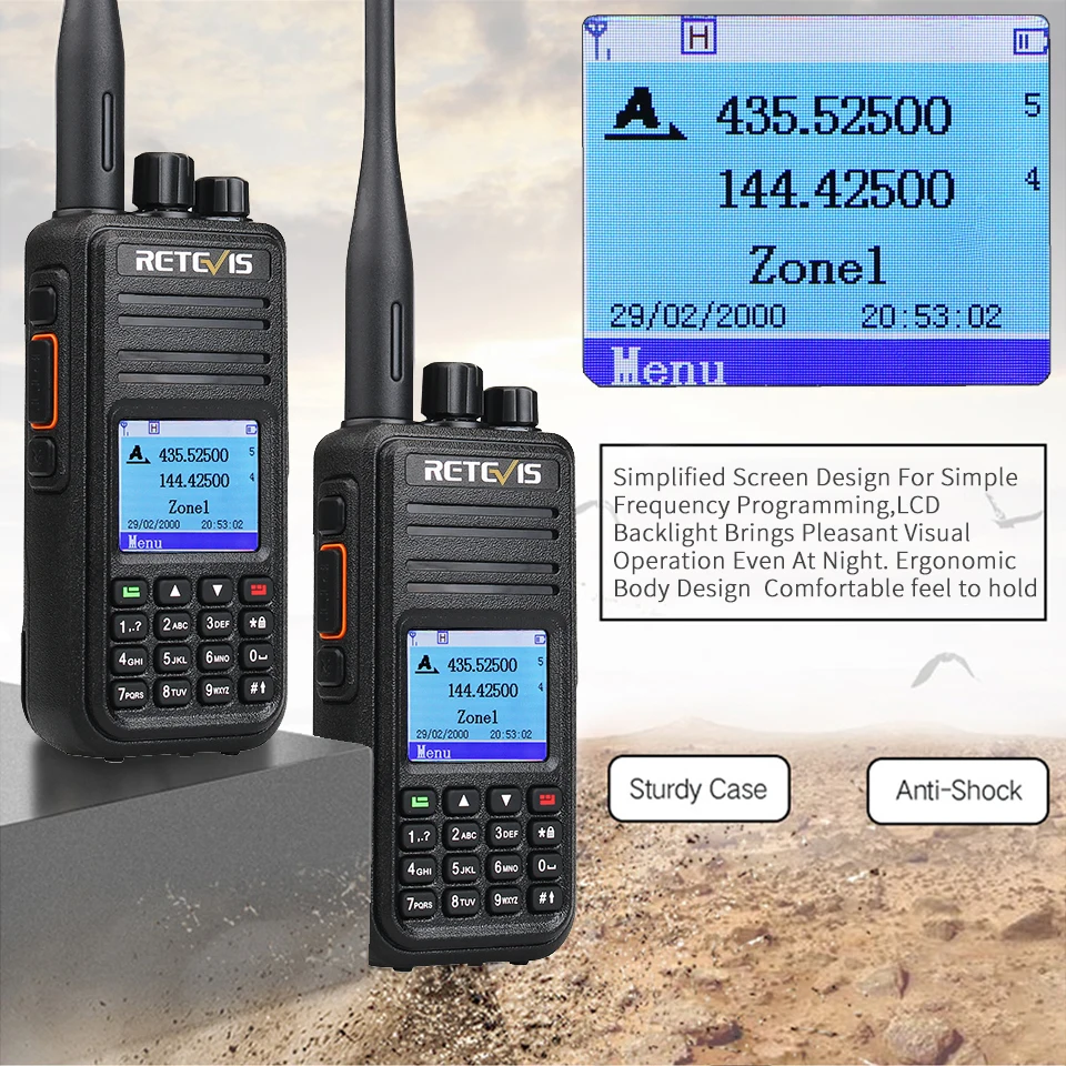 2 шт. Retevis RT3S DMR Двухдиапазонная цифровая рация VHF UHF gps Ham Радио Amador Hf трансивер портативная двухсторонняя радиостанция