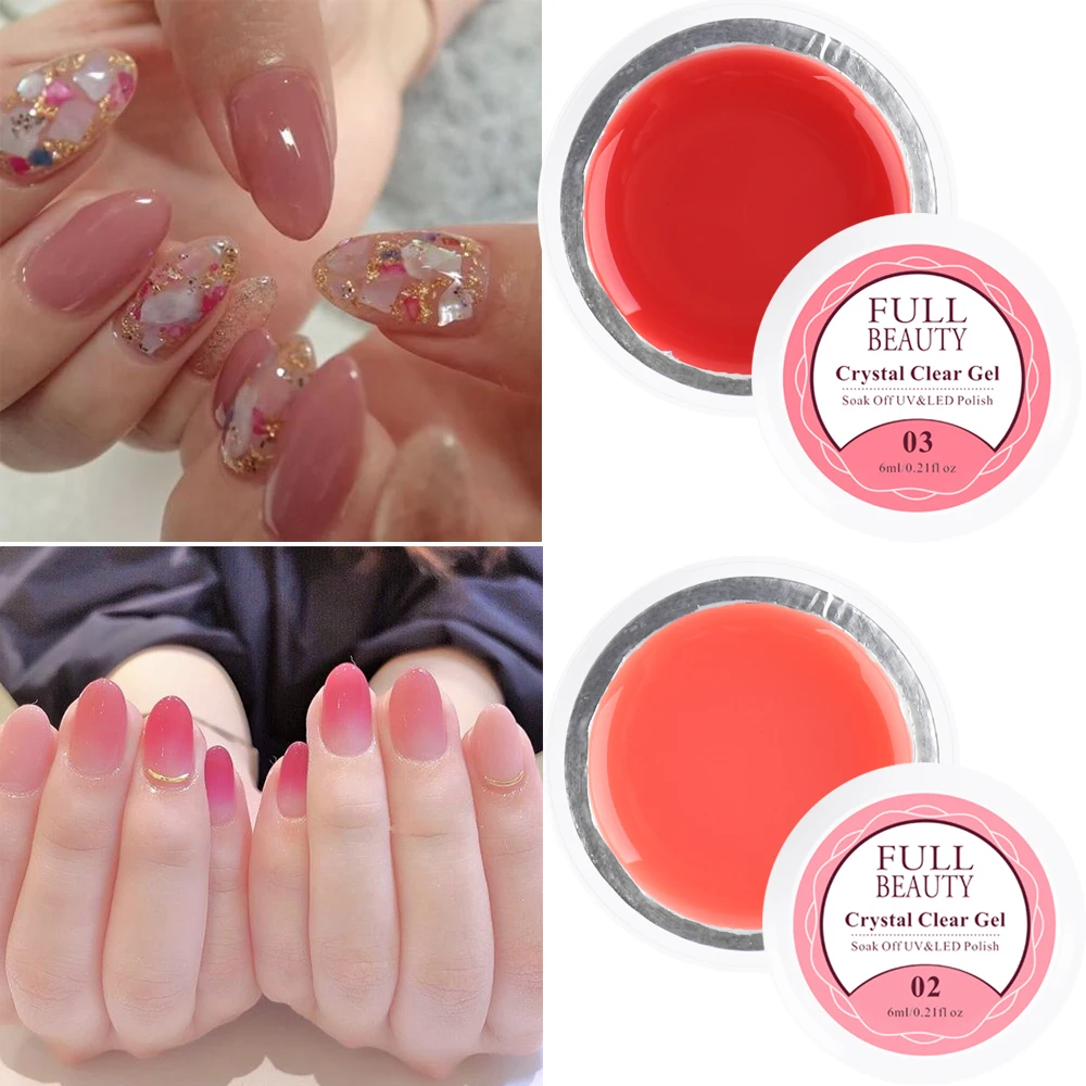 Amazon.com : AILLSA Jelly Gel Nail Polish Set - Gel Polish Nude Translucent  Soak Off UV Gel Polish Neutral Color Nail Gel Polish for Nail Art Manicure  DIY at Home Sheer Pink＆Nude