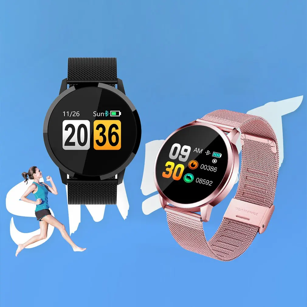 ONLENY Q8 Смарт-часы OLED Цвет Экран Smartwatch Дамская Мода Фитнес трекер монитор сердечного ритма
