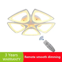 Современная люстра, светодиодная Люстра для гостиной, спальни, ресторана, глянцевые лампы, пульт дистанционного управления, плавное затемнение, люстра, AC90-260V