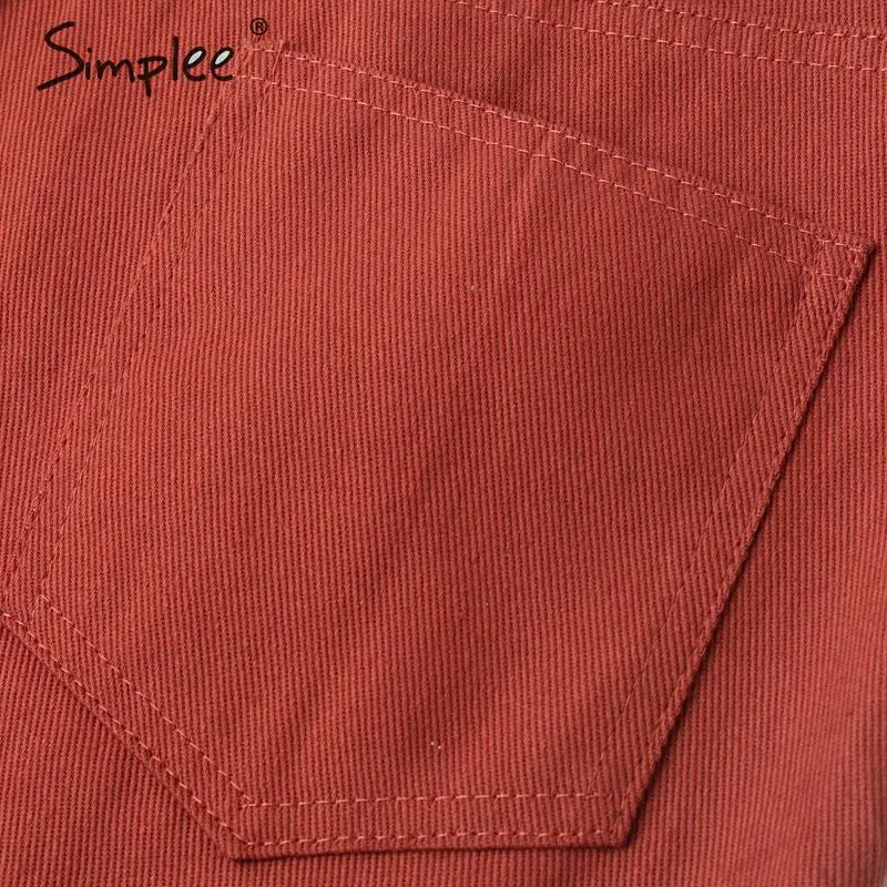 Simplee A-Line женская юбка с высокой талией сплошной женской короткой юбке Кнопка Пуговицы офисная женская повседневная юбка