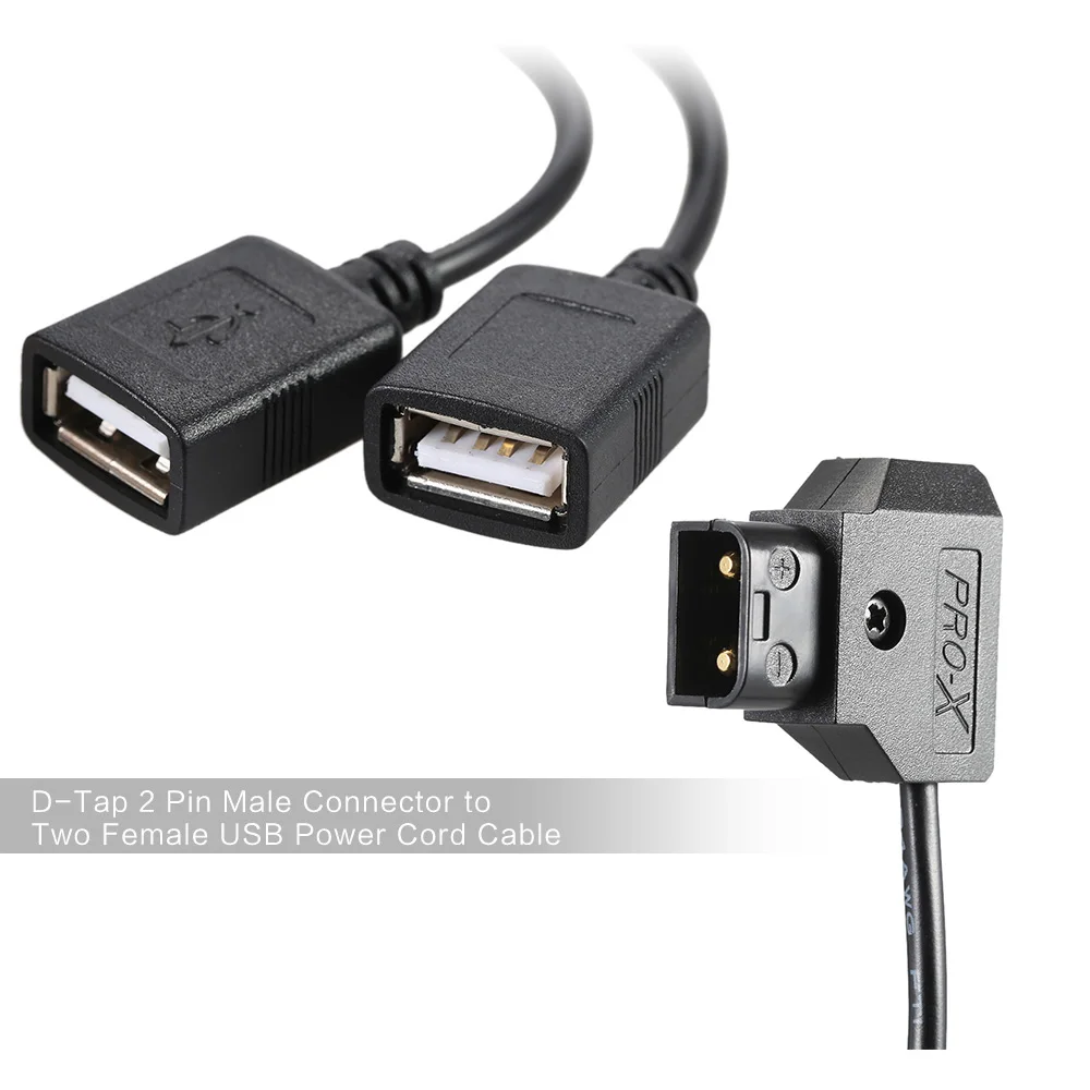 137 см D-Tap 2 Pin «папа» к двум Женский USB кабель питания кабель для передачи данных для iPhone iPad samsung sony мобильного телефона Мощность шнур питания кабель