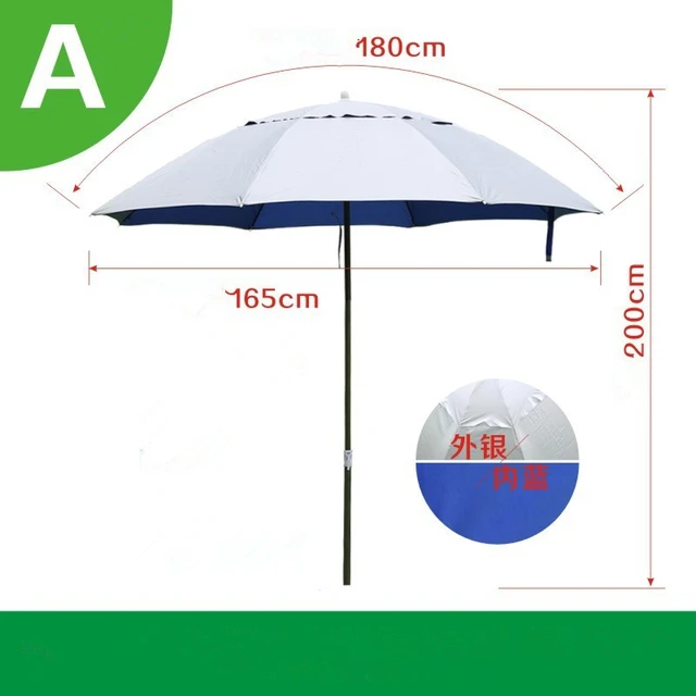 1.8m Outdoor Fishing Camping Folding Waterproof Sunscreen Umbrella