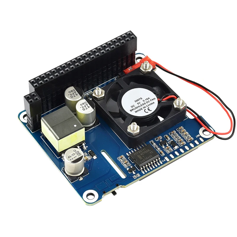 Raspberry Pi Power over Ethernet HAT для 4 Model B / 3B + и 802.3af PoE плата расширения сети с OLED|Аксессуары