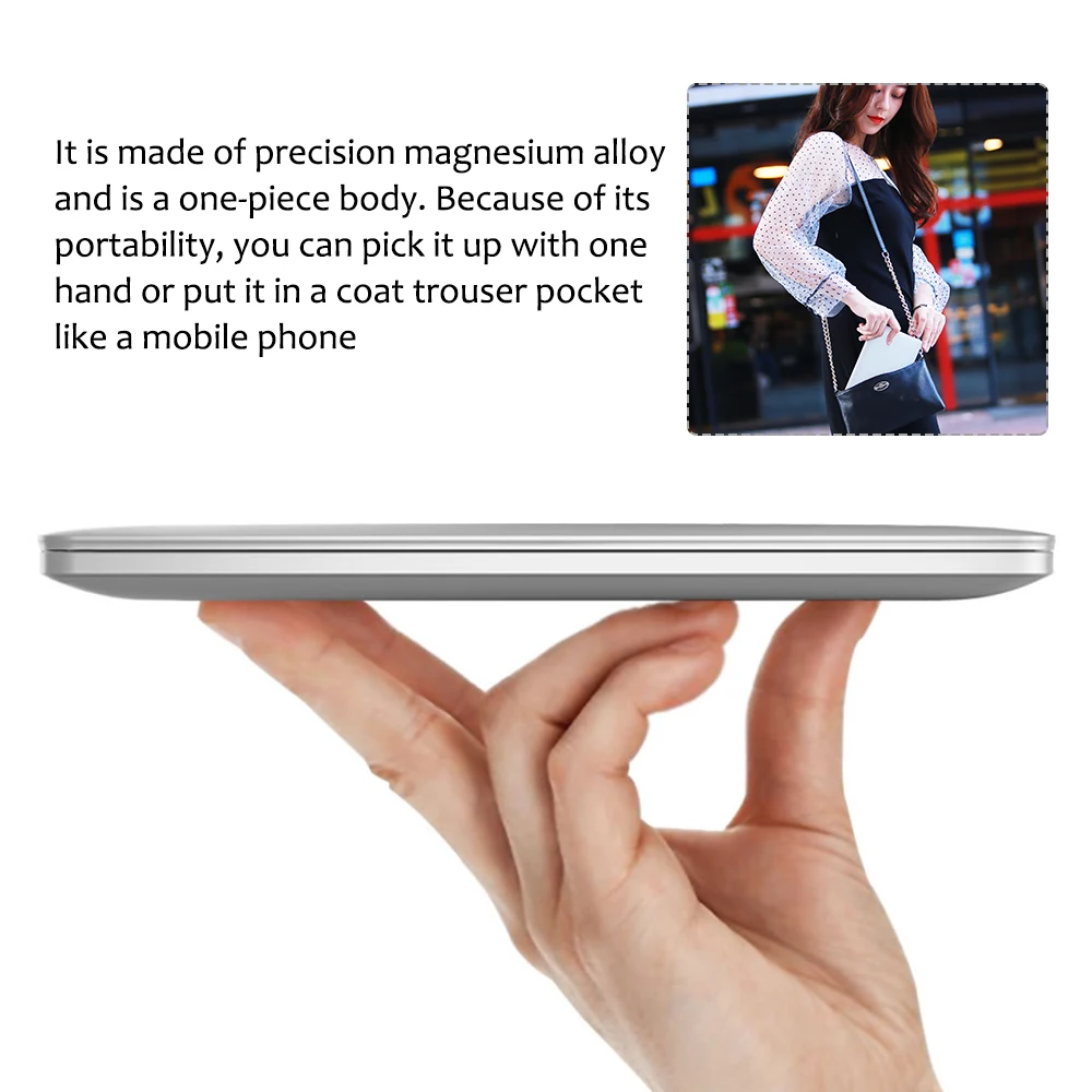 Новинка, ноутбук GPD Pocket2, мини ПК, 8 ГБ, 256 ГБ, 7 дюймов, сенсорный экран, карманный ноутбук, процессор Intel Celeron 3965Y, система Windows 10