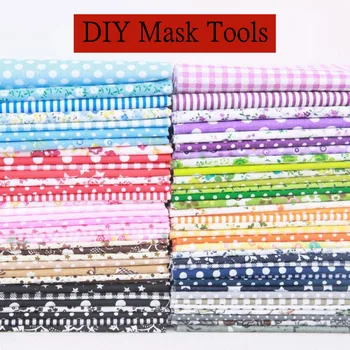 

DIY Apparel Sewing Cotton Fabric Mixed Pattern Cotton Fabric Crafting Interiors Quilting Random Pattern DIY Mask Supplies