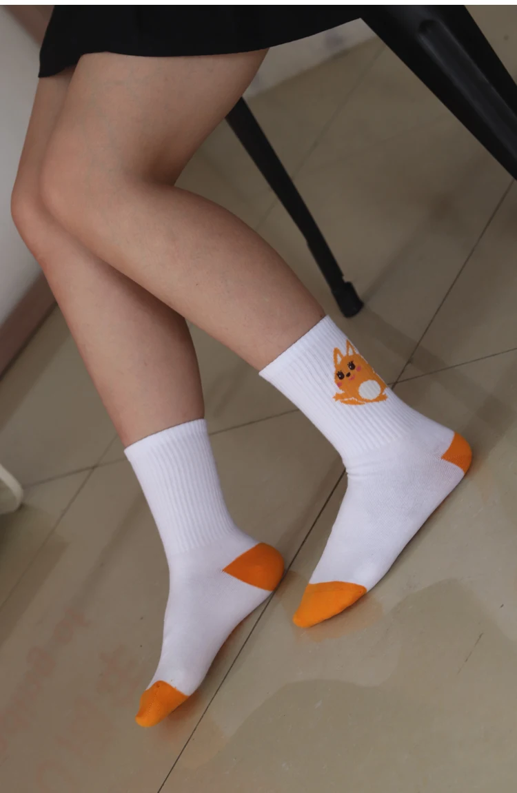 Sinbeauty Women Winter Socks Sports Stockings New Autumn Fashion Jacquard Casual Animal Pattern Print Simple