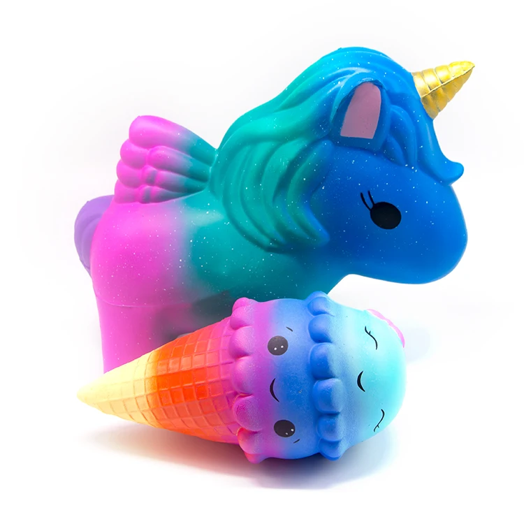 SquishMeez мягкий медленно поднимающийся Jumbo 25 см большой гигантский Единорог Мягкие игрушки с ароматом