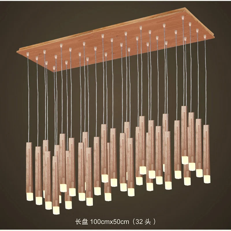 

Country Style Wood Pendant Lights LED Loft Decor Hanging Lamp for Foyer Living Room Hotel Cafe Restaurant Modern Wood Lamp