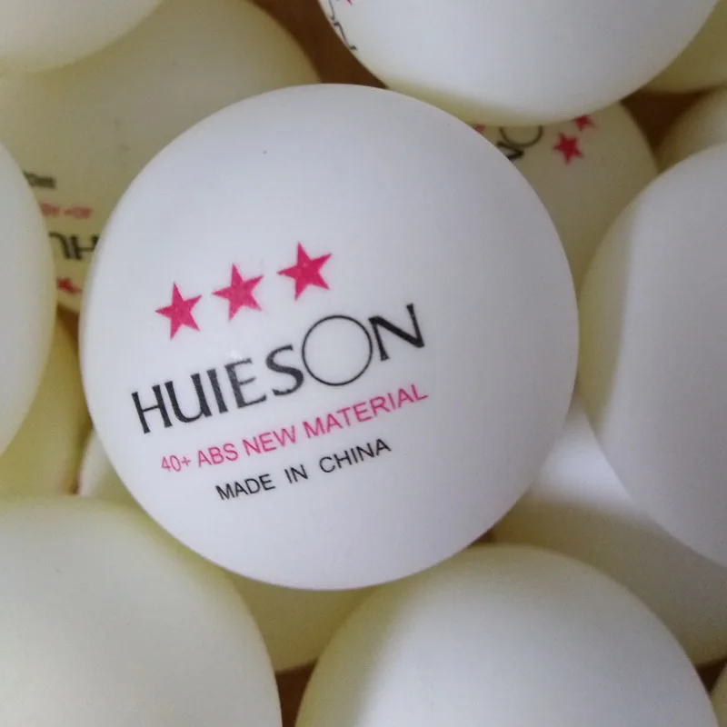 100pcs/Pack Huieson 3 Stars Table Tennis Ball 40+ ABS New Material 2.8g Trainning Ping Pong Balls Students Table Tennis Balls