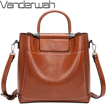 Роскошная сумка Ретро масло воск кожаная сумка женская через плечо сумка дизайнерская Высококачественная мягкая кожаная сумка женская сумка