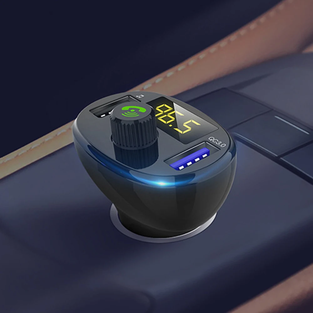Автомобильный комплект громкой связи, Беспроводной автомобильный Bluetooth MP3 плеер, fm-передатчик, ЖК-дисплей, быстрое USB зарядное устройство, автомобильные аксессуары, громкой связи