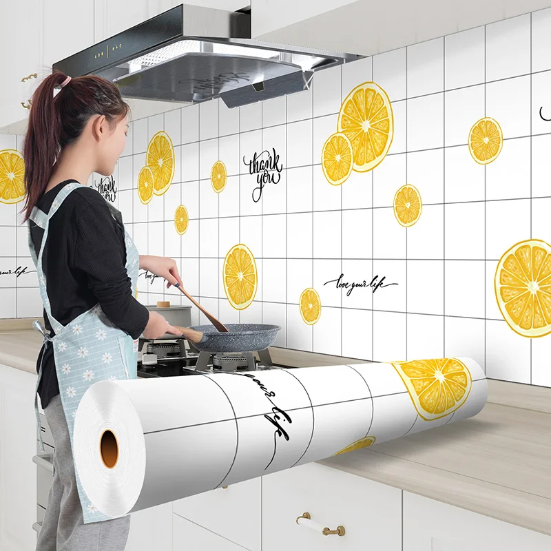 Kitchen oilproof stickers waterproof selfadhesive high temperature
