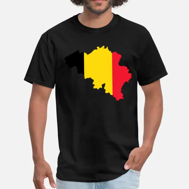 Новый стиль футболка с надписью Pray For Belgium для мужчин девочек мальчиков вырезом