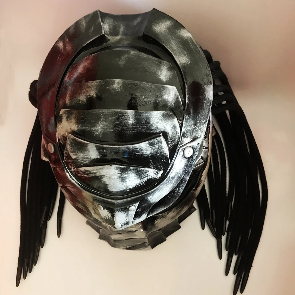 Masei, шлем "хищник", гибкая полоса освещения, авто-стиль, маска из стекловолокна, мотоциклетный, полный, для лица, винтажный, ретро, шлем