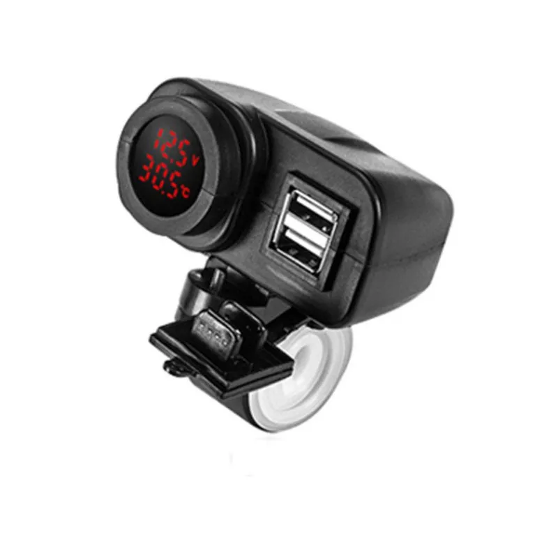 

Balight Motorcycle Dual USB Charger 12V 4.2A Moto 2.1A+2.1A 12V To 5V 15W USB Charger With Voltmeter LED Display Sockets