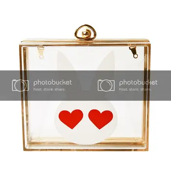 

QZUnique Women's Fashion Transparent Shoulder Bag Elegant Cute Clutch Handbag Golden