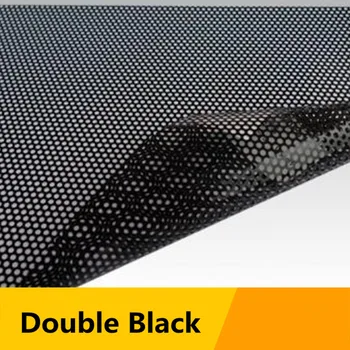 

SUNICE 1.22*5m Black Perforated One Way Vision Privacy Film for Car Building Glass Car Headlight Sticker Unidirectional Vinyl