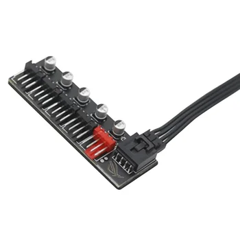 

5 Port Desktop PC Cooler Cooling Fan Hub Splitter Fan Hub Splitter Speed Controller Adapter for 4 Pin PWM Cooling Cooler Fan