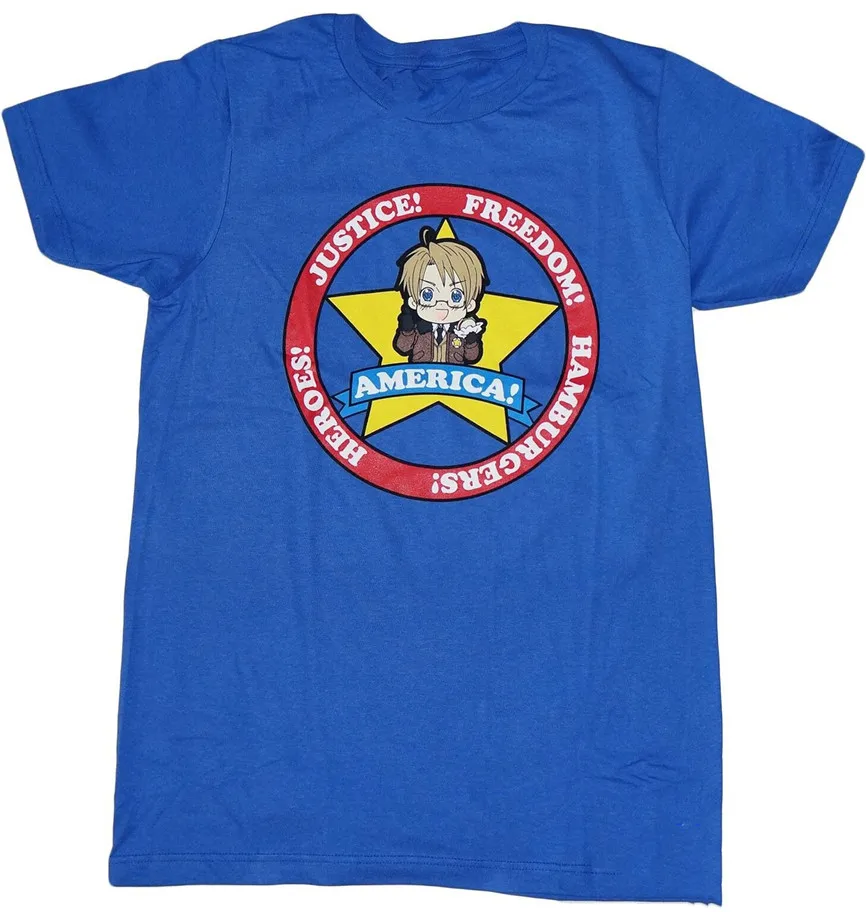

Legit Hetalia World Series Sd America Authentic Anime T-Shirt #59801 M Xl 2Xl 15Xl Tee Shirt