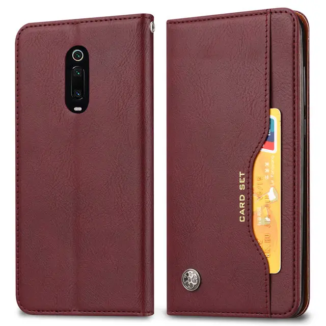 Чехол Fundas для Xiaomi mi 9 8 SE 8 Lite coque mi 9T Pro Red mi K20 pro Роскошный чехол-книжка из искусственной кожи для телефона с подставкой и откидной крышкой