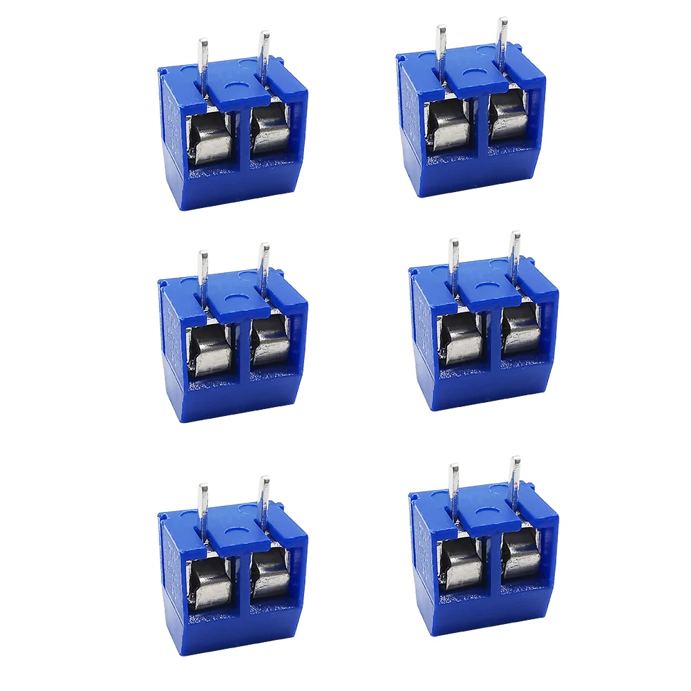 5-50Pcs KF301-2P KF301-3P 5mm PCB Screw Terminal Block KF301 2 Pin 3 Pin Wire Connector Straight Needle Blue screw terminal block