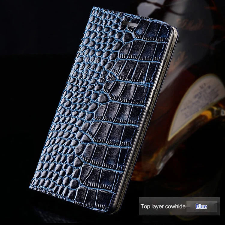 Чехол из натуральной кожи для телефона samsung galaxy A50 A70 A40 A20 Note 8 9 10 S8 S9 S10 plus чехол для телефона r - Цвет: Темно-синий