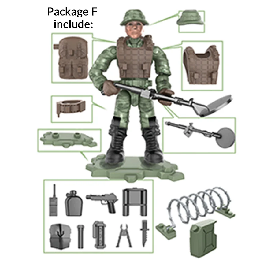 CL Soldier set F Мини-солдат набор спецназ специальные полицейские фигурки с строительными блоками пистолет армии совместимы все основные бренды игрушки подарок дропшиппинг - Цвет: CL Soldier set F
