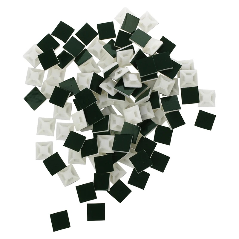 

Self-Adhesive Plastic Wire Bundle Holder 3mm Cable Tie Mount Base 100Pcs