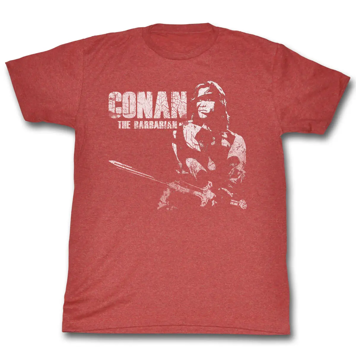 Conan The Barbarian Conan With Sword Distressed Licensed T Shirt