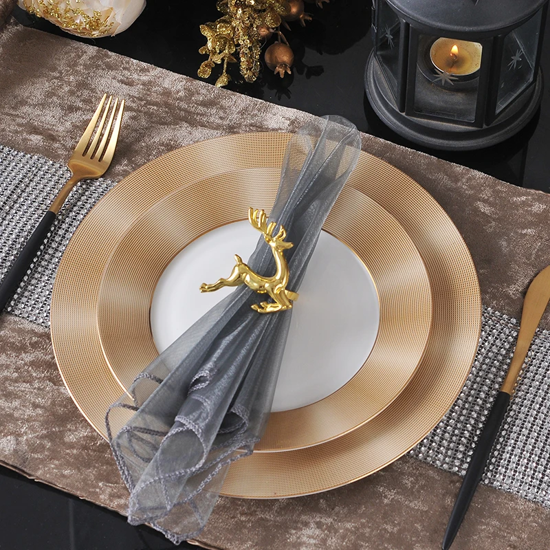 Классическая европейская керамическая тарелка из костяного фарфора обеденные