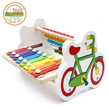 Деревянные бусины для мамы и велосипеда Октав стук пианино детская развивающая игрушка деревянный ручной стук ксилофон Дошкольное образование расчет