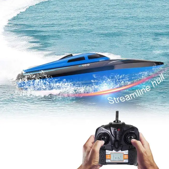 Portable High Speed RC Boat 2.4GHz 4 Channel 30km/h Racing Toys Children Kids Fashion Gift For Outdoor Pool Lake River