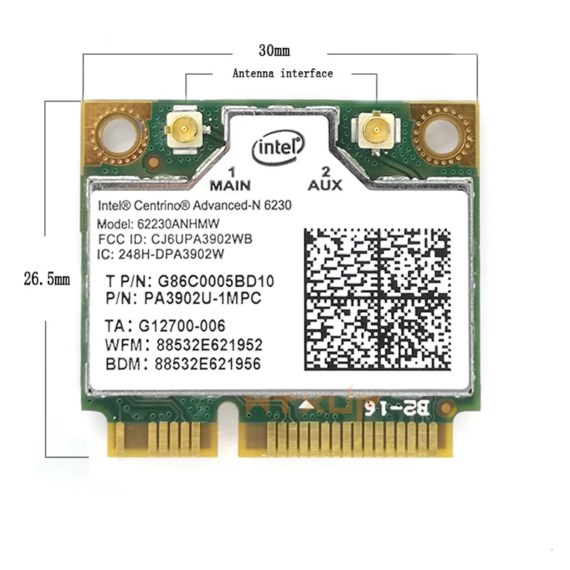 Беспроводной Wi-Fi карта 62230 ANXHMW 6230AN 300 Мбит/с Wlan сетевой адаптер Bluetooth 3,0 для Intel Centrino Advanced-N 6230 комбинированная карта