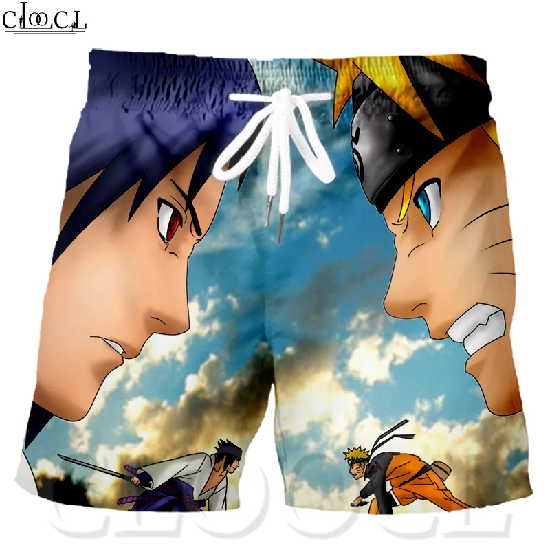 Шорты Naruto мужские с 3D принтом популярные классические пляжные шорты в японском
