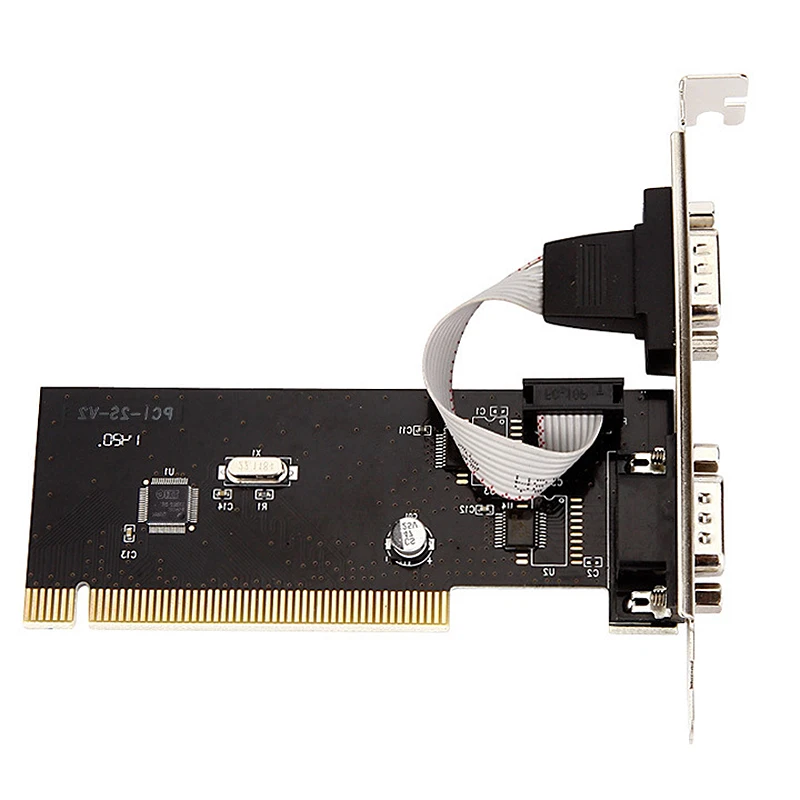Новые 2 порты, pci к Com 9Pin последовательный порт RS232 расширение Riser карты адаптер TX382B с номером отслеживания
