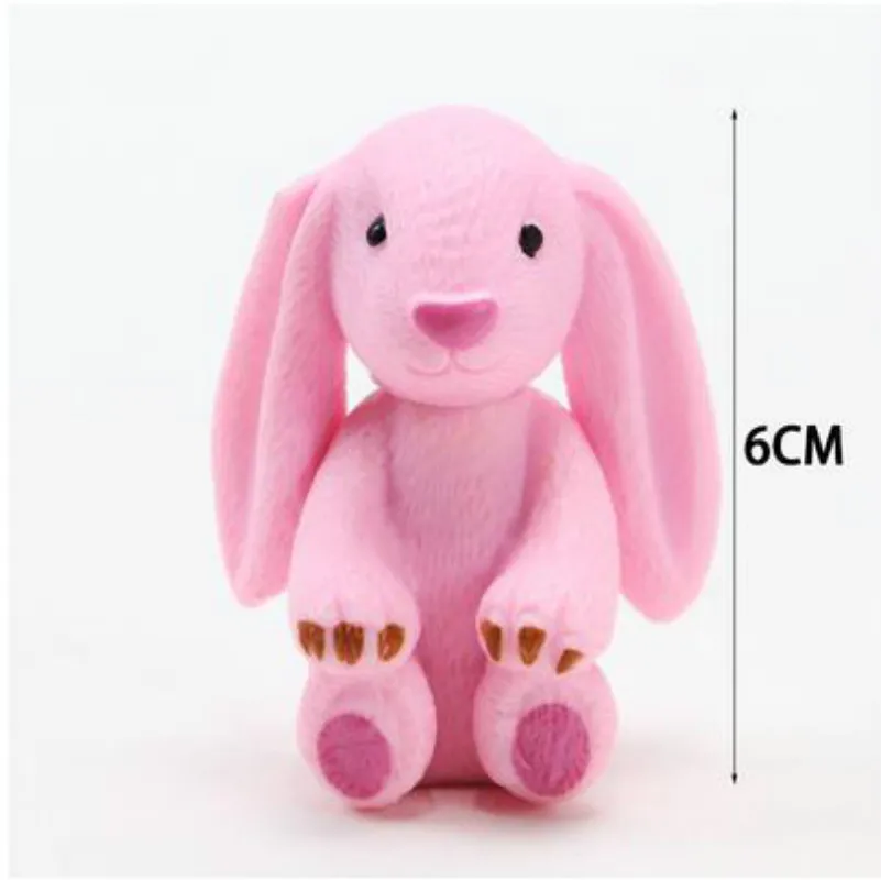 Украшение для выпечки торта, украшение в виде мультяшного кролика, маленькая модель камеры, украшение в виде кролика, детское праздничное платье для дня рождения - Цвет: Sitting rabbit Pink