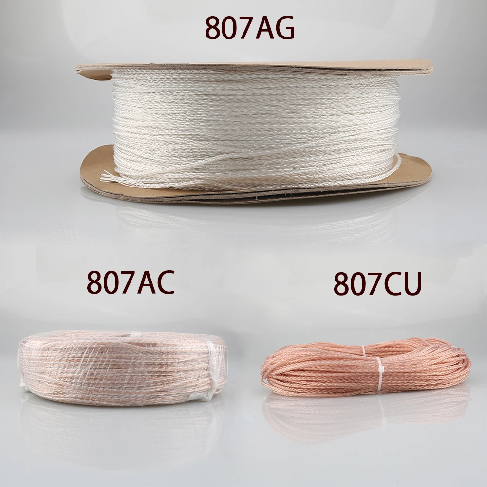 

New Audiocrast 807AC 807AG 807CU 6N OCC Silver PTFE Cable for DIY Headphone cable Earphone Headphone DIY Cable Audio OCC wire