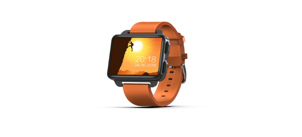 DM99, большой экран, Android, Смарт-часы, 2,2 дюймов, ЖК-экран, gps, wifi, пульсометр, Bluetooth, 4,0, 1200 мА/ч, многоязычный, с камерой 130 Вт - Цвет: Orange