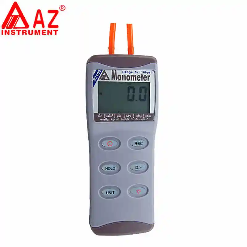 Высококачественный, карманный портативный цифровой манометр AZ82100 манометр измеритель давления диапазон давления: 0-100psi измерительный тестер