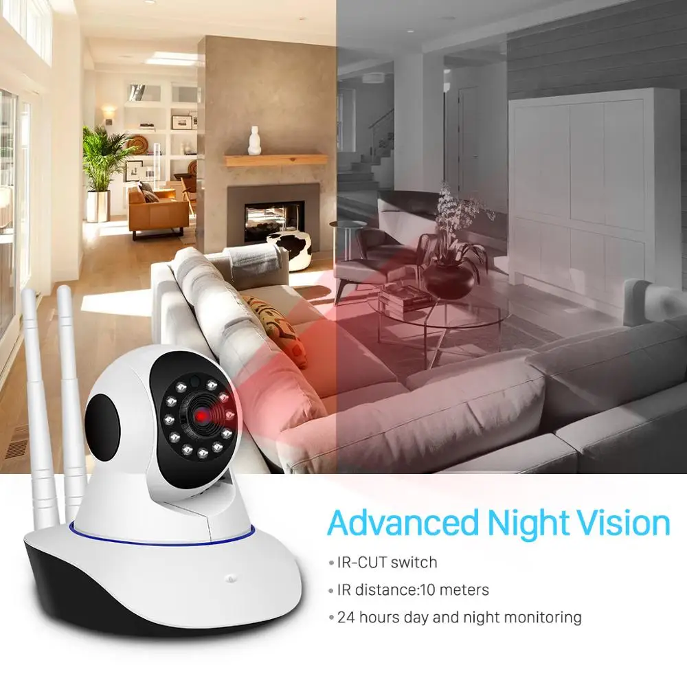 BESDER Smart 1080P WiFi ip камера беспроводная домашняя 2MP 360 градусов панорамная ночного