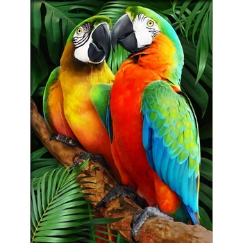 

Full Drill Diamond Painting Parrot Resin Crystal Diamond Embroidery Cross Stitch Animal Home Decor Gifts
