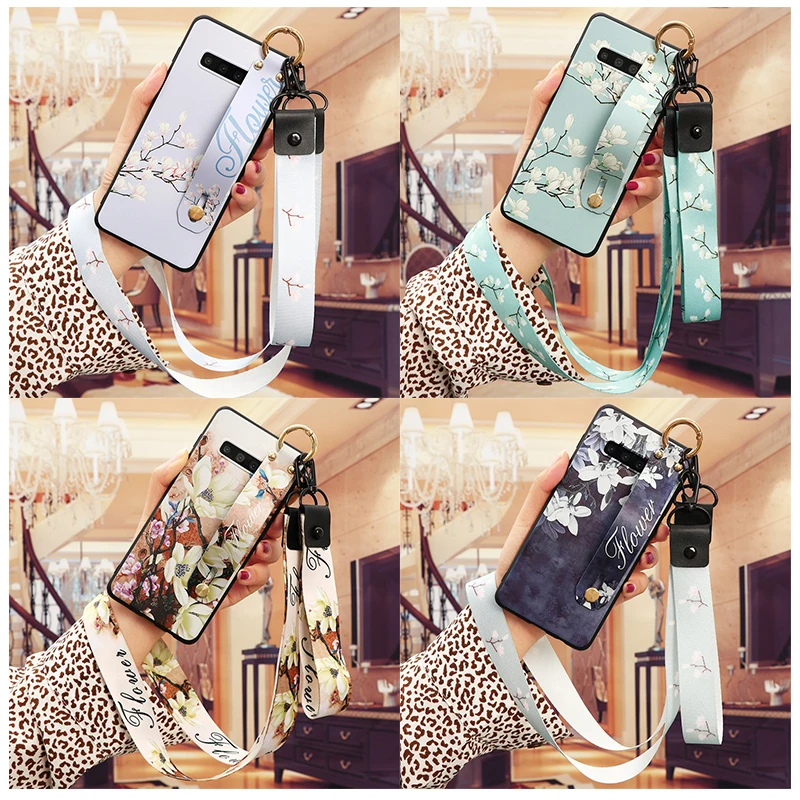 Ремешок на запястье чехол для телефона samsung Galaxy A70 A50 A40 A20S S10 S8 S9 A8 A9 A7 A6 J6 плюс 2018
