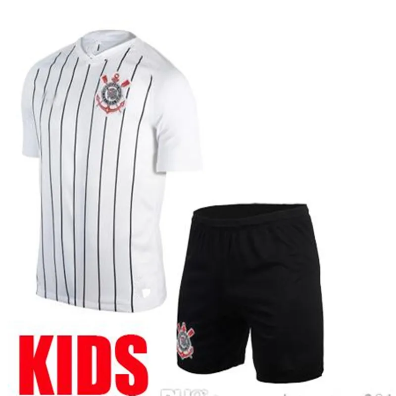Corinthian Ronaldo Inspired Домашний Детский комплект, футбольные майки JONATHAS JADSON 19 20 CASSIO Camisas, Детский комплект, футбольная рубашка