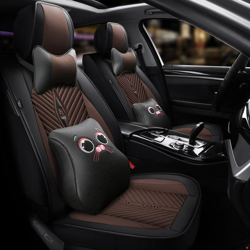 Full Coverage Eco leather auto seats covers PU Leather Car Seat Covers