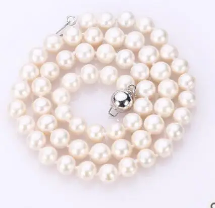 1 New 926+Freshwater pearl necklace to mother's Day gifts jewelry wholesale - Metal Color: 1
