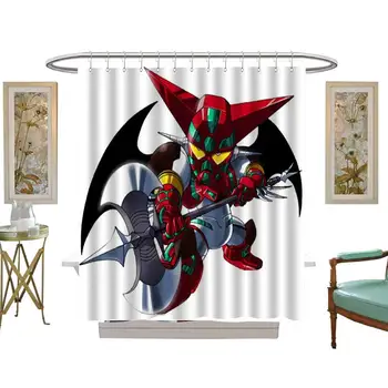 

Shower Curtains Fabric hookless Fictional Character Illustration Graphic Design Hero Demon Games,W36 x L72 Christmas Scene