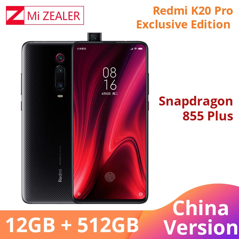 Смартфон Xiaomi Redmi K20 Pro с глобальной ПЗУ, Эксклюзивное Издание, 12 Гб ОЗУ, 512 ГБ Snapdragon 855 Plus, 4000 мАч, 6,39 дюйма - Цвет: cn black