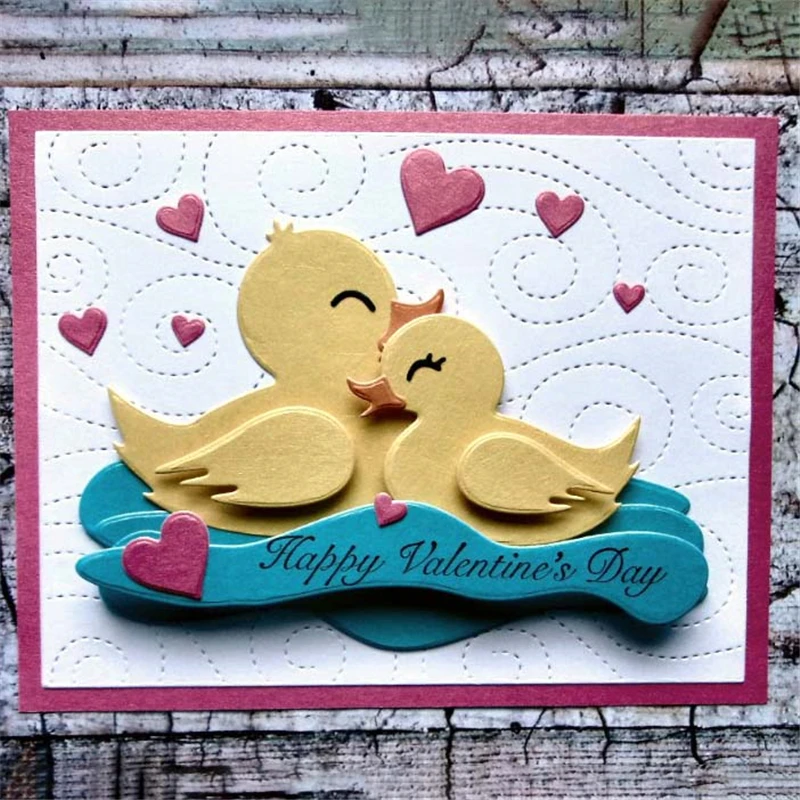 

DiyArts Love Dies Cute Yellow Ducks Metal Cutting Dies Scrapbooking Card Making Embossing Stencil Die Cut Template 2019